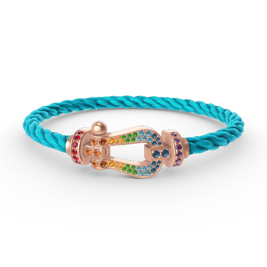 [Topon]FORCE LARGE HORSESHOE  COLORED DIAMOND BRACELET ROSE GOLD