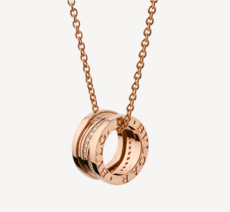 [Topon Jewelry]ZERO 1 PINK GOLD DIAMOND NECKLACE