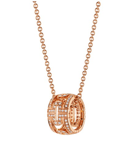 [Topon Jewelry]PARENTESI NECKLACE PINK GOLD DIAMOND