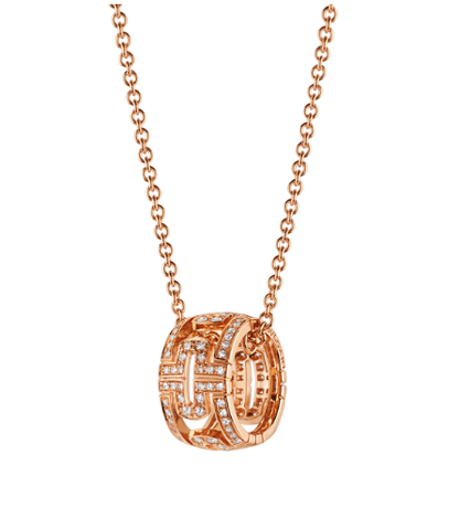 [Topon Jewelry]PARENTESI NECKLACE PINK GOLD DIAMOND