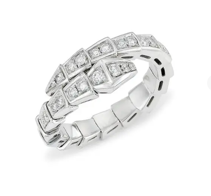 [Topon Jewelry]SERPENTI RING SILVER DIAMOND PAVED 4MM