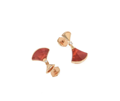 [Topon Jewelry]DREAM Carnelian PINK GOLD EARRINGS