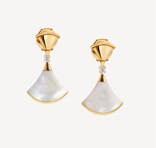 [Topon Jewelry]DREAM MOP 1 DIAMOND EARRINGS