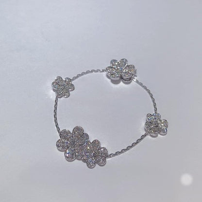 [Topon Jewelry]FRIVOLE SILVER 5 FLOWERS BRACELET