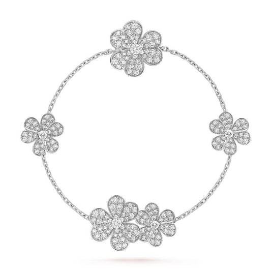 [Topon Jewelry]FRIVOLE SILVER 5 FLOWERS BRACELET