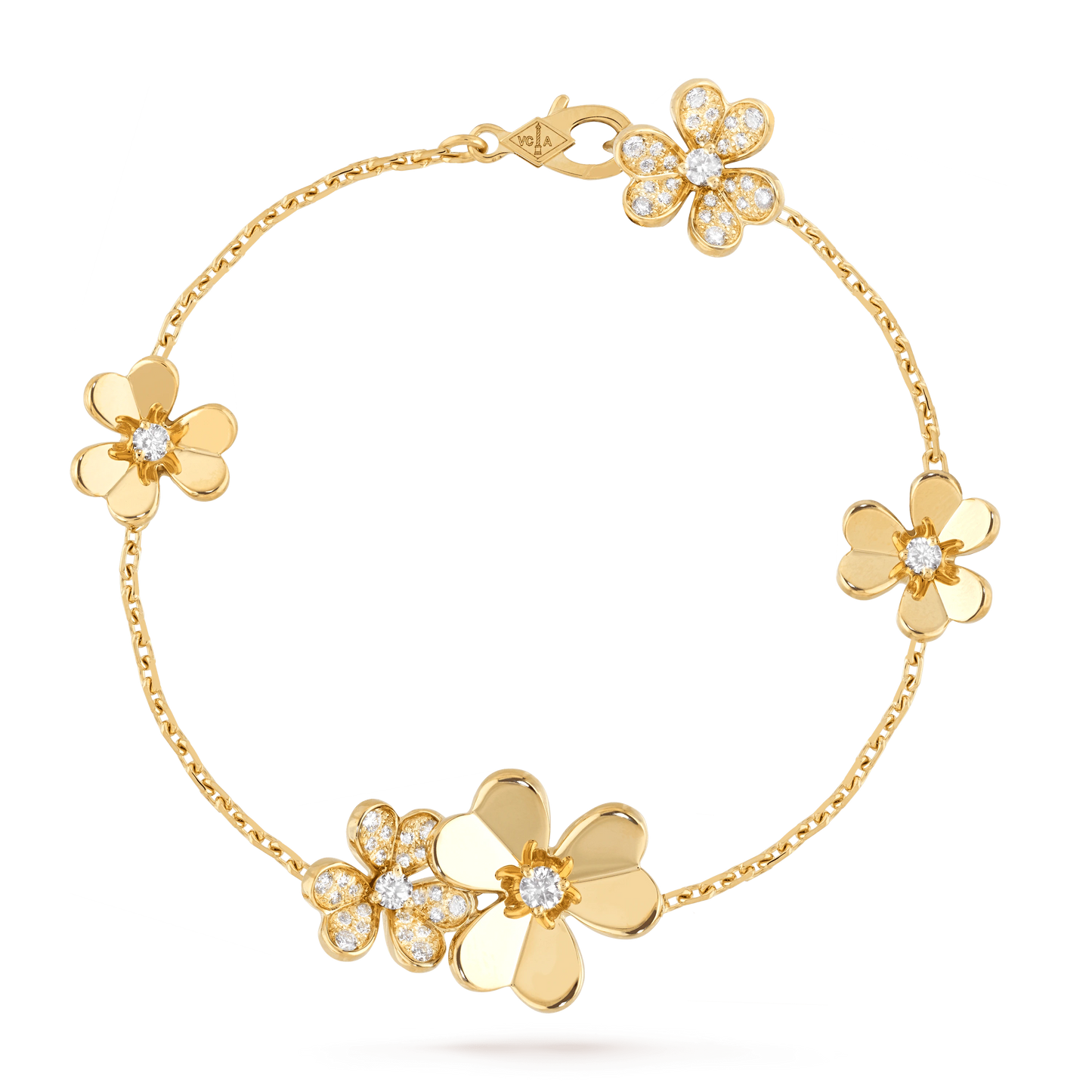 [Topon]FRIVOLE GOLD 5 FLOWERS BRACELET
