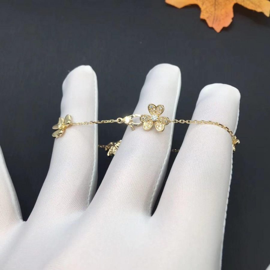 [Topon Jewelry]FRIVOLE GOLD 5 FLOWERS BRACELET