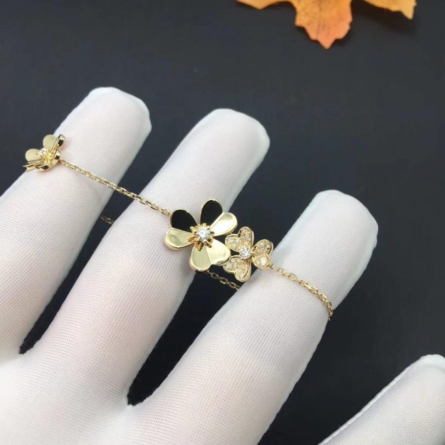 [Topon Jewelry]FRIVOLE GOLD 5 FLOWERS BRACELET