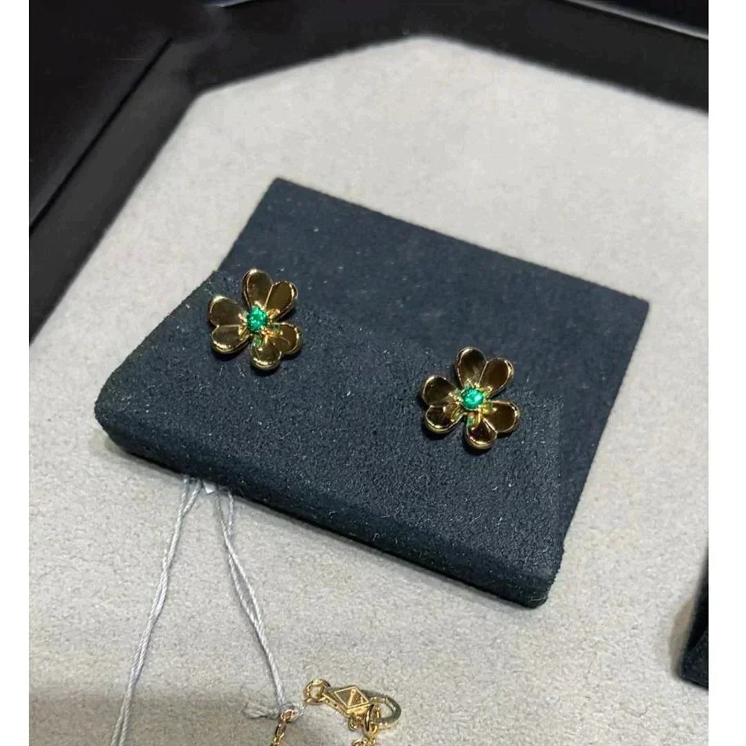 [Topon Jewelry]FRIVOLE  FLOWER MALACHITE EARRINGS