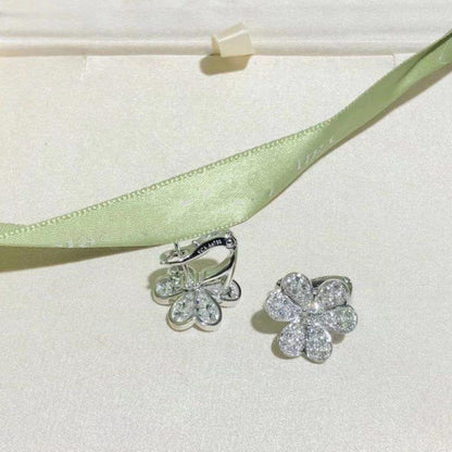 [Topon Jewelry]FRIVOLE SILVER FLOWER DIAMOND EARRINGS