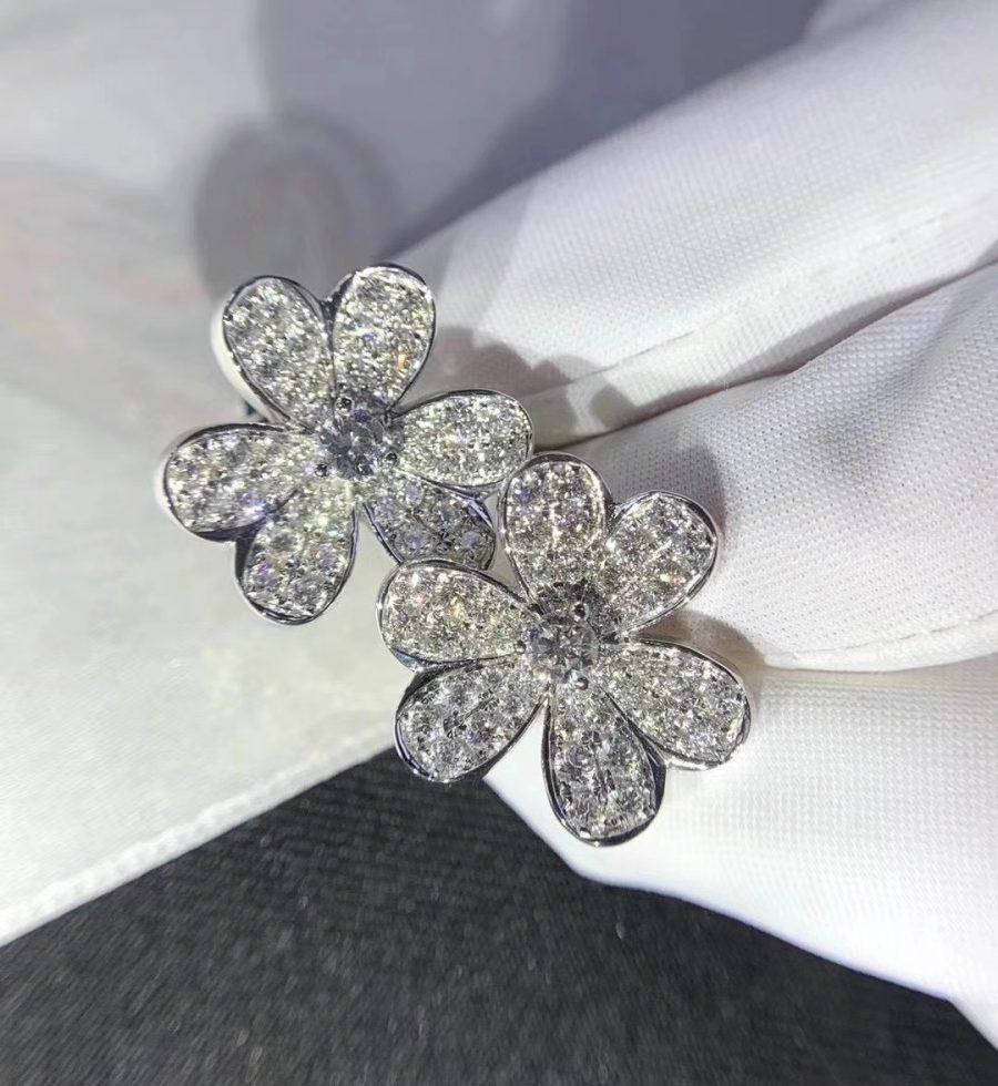 [Topon Jewelry]FRIVOLE SILVER FLOWER DIAMOND EARRINGS