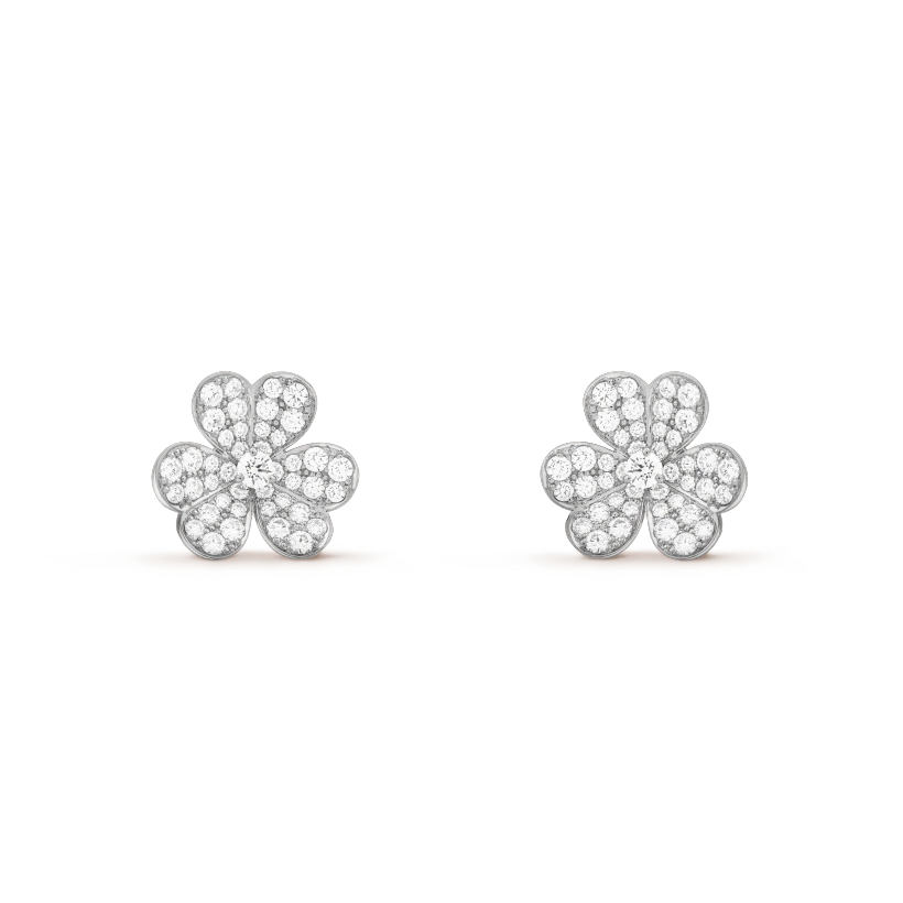 [Topon Jewelry]FRIVOLE SILVER FLOWER DIAMOND EARRINGS