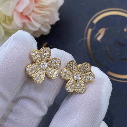 [Topon Jewelry]FRIVOLE GOLD FLOWER DIAMOND EARRINGS