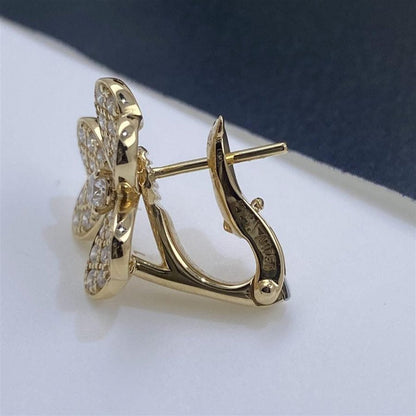 [Topon Jewelry]FRIVOLE GOLD FLOWER DIAMOND EARRINGS