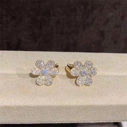 [Topon Jewelry]FRIVOLE GOLD FLOWER DIAMOND EARRINGS