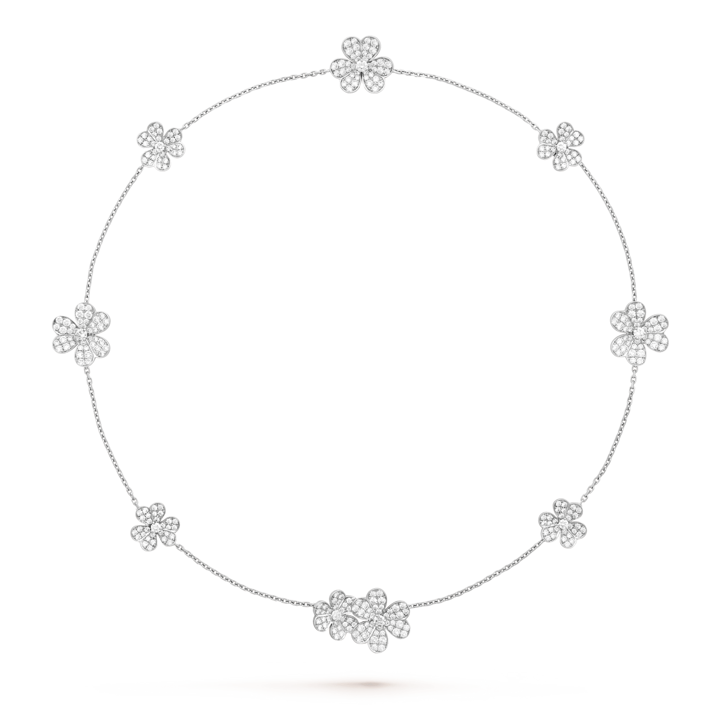 [Topon Jewelry]FRIVOLE SILVER 9 FLOWERS NECKLACE