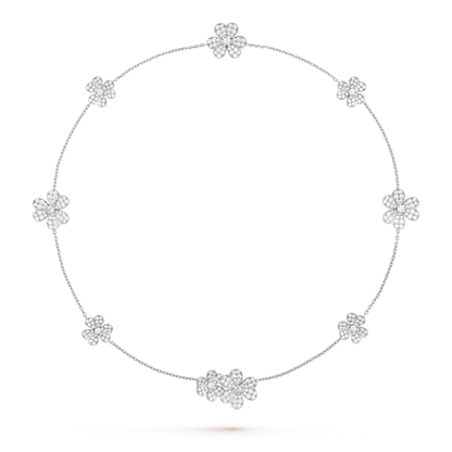 [Topon Jewelry]FRIVOLE SILVER 9 FLOWERS NECKLACE