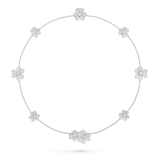 [Topon Jewelry]FRIVOLE SILVER 9 FLOWERS NECKLACE