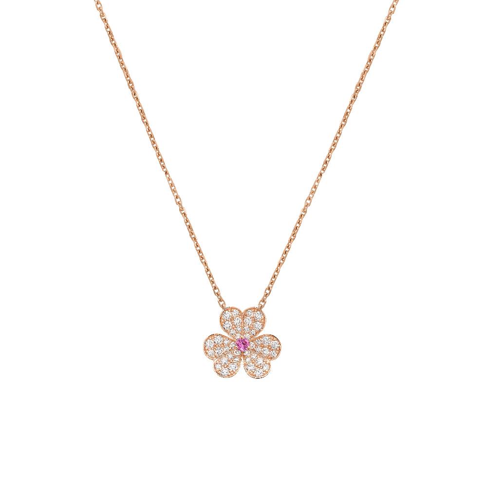 [Topon Jewelry]FRIVOLE ROSE GOLD FLOWER DIAMOND NECKLACE