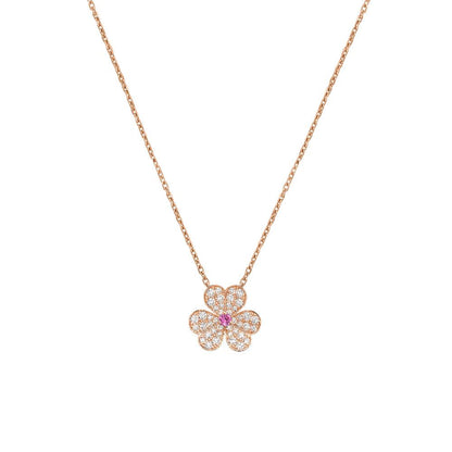 [Topon Jewelry]FRIVOLE ROSE GOLD FLOWER DIAMOND NECKLACE