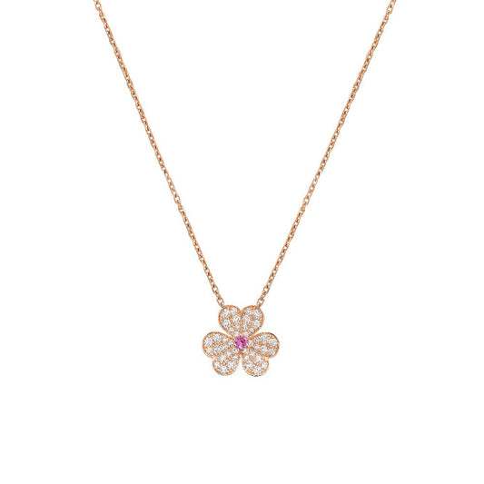 [Topon Jewelry]FRIVOLE ROSE GOLD FLOWER DIAMOND NECKLACE