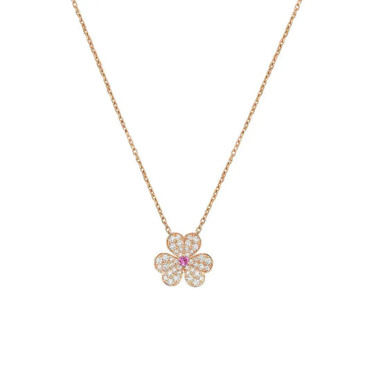 [Topon Jewelry]FRIVOLE ROSE GOLD FLOWER DIAMOND NECKLACE