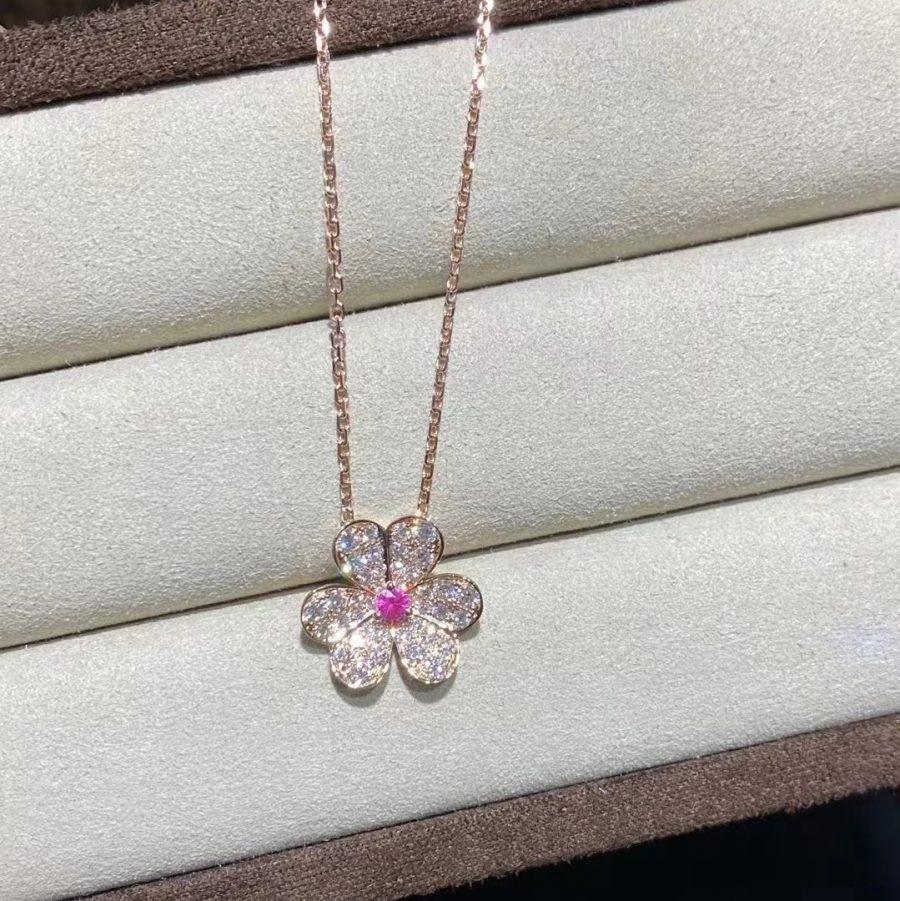 [Topon Jewelry]FRIVOLE ROSE GOLD FLOWER DIAMOND NECKLACE