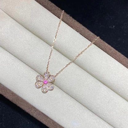 [Topon Jewelry]FRIVOLE ROSE GOLD FLOWER DIAMOND NECKLACE