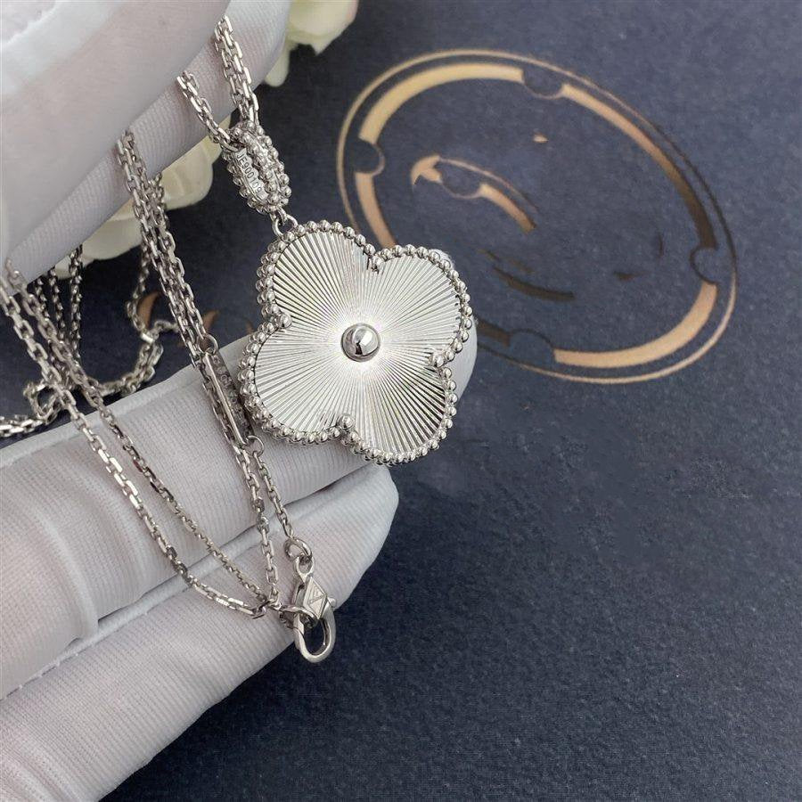 [Topon Jewelry]CLOVER 25MM SILVER BIG CLOVER NECKLACE