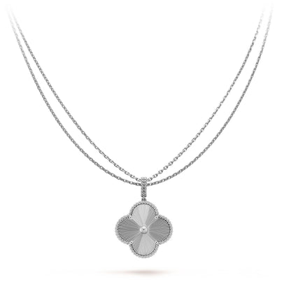 [Topon Jewelry]CLOVER 25MM SILVER BIG CLOVER NECKLACE