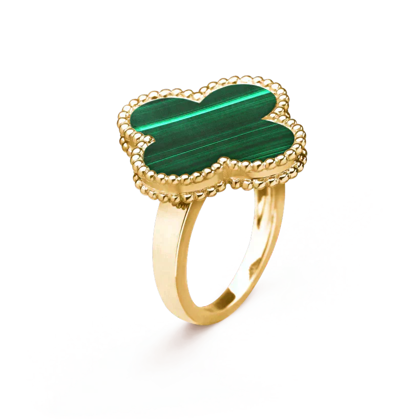 [Topon Jewelry]CLOVER MALACHITE RING