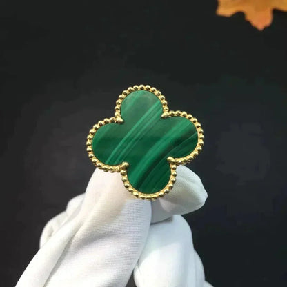 [Topon Jewelry]CLOVER MALACHITE RING