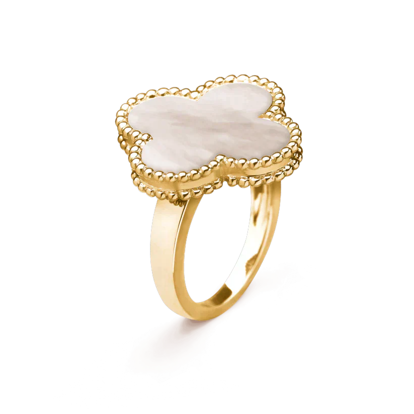 [Topon Jewelry]CLOVER WHITE MOP RING