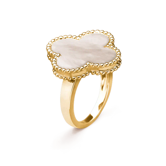 [Topon Jewelry]CLOVER WHITE MOP RING