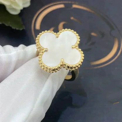 [Topon Jewelry]CLOVER WHITE MOP RING