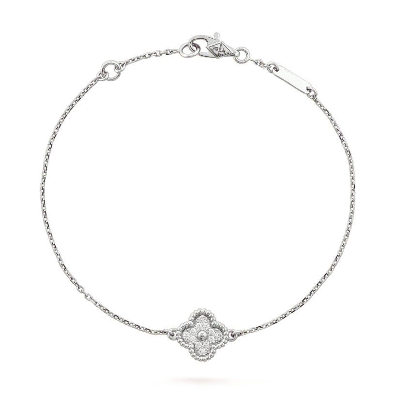 [Topon Jewelry]CLOVER  SINGLE FLOWER BRACELET SILVER