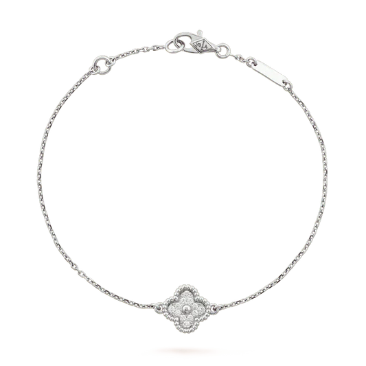 [Topon Jewelry]CLOVER  SINGLE FLOWER BRACELET SILVER