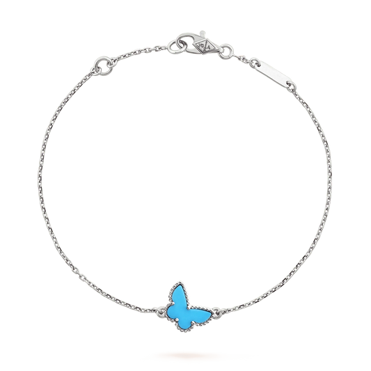 [Topon Jewelry]BUTTERFLY TURQUOISE BUTTERFLY BRACELET SILVER