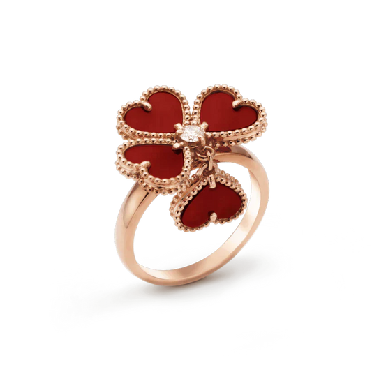 [Topon]SWEET CLOVER CARNELIAN RING