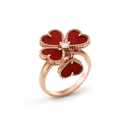 [Topon Jewelry]SWEET CLOVER CARNELIAN RING