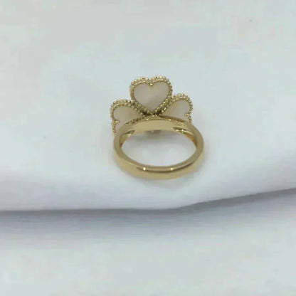 [Topon Jewelry]SWEET CLOVER WHITE MOP RING