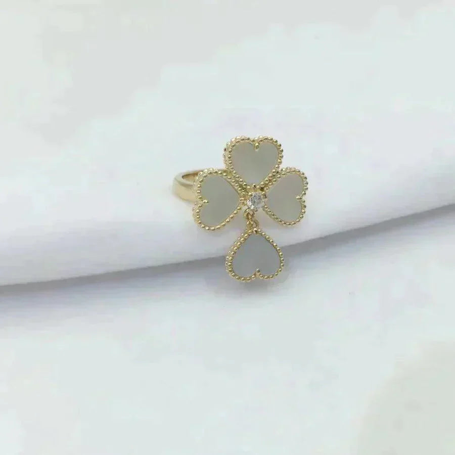 [Topon Jewelry]SWEET CLOVER WHITE MOP RING