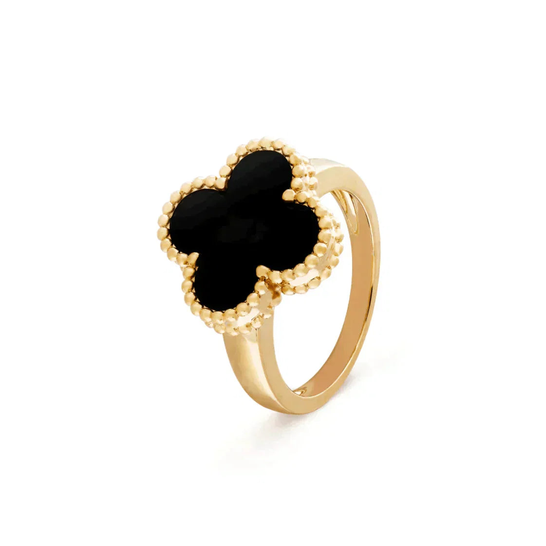 [Topon]CLOVER ONYX RING