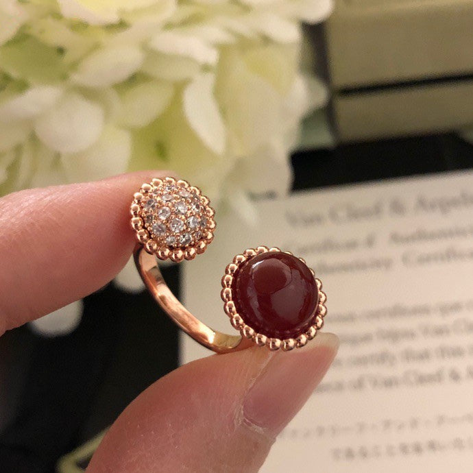 [Topon Jewelry]PERLEE COULEURS DIAMOND ROSE GOLD BETWEEN THE FINGER RING