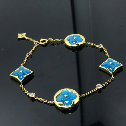 [Topon]STAR AND SUN 4 MOTIF BLUE BRACELET