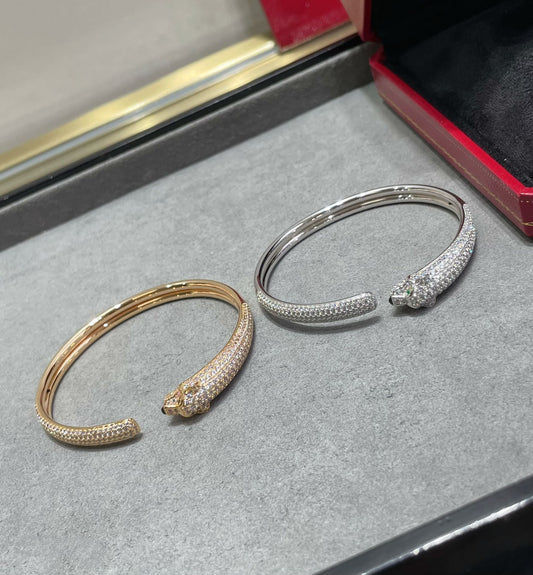 [Topon]PANTHERE FULL DIAMOND OPEN BRACELET