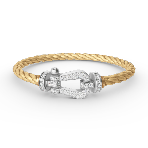 [Topon Jewelry]FORCE LARGE HORSESHOE FULL DIAMOND BRACELET SILVER