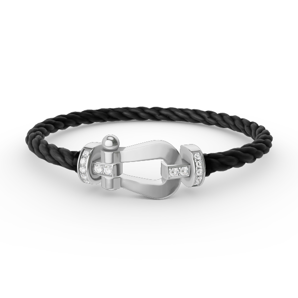 [Topon Jewelry]FORCE LARGE HORSESHOE HALF DIAMOND BRACELET SILVER