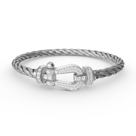 [Topon]FORCE LARGE HORSESHOE FULL DIAMOND BRACELET SILVER