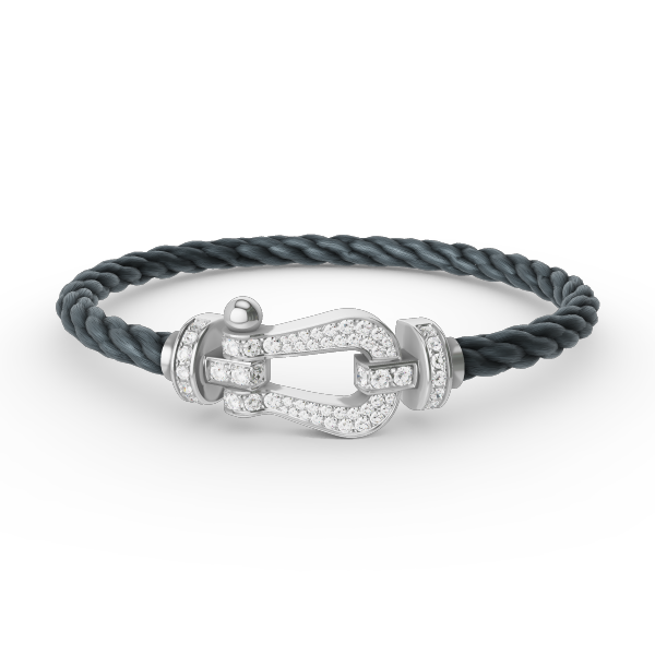 [Topon Jewelry]FORCE LARGE HORSESHOE FULL DIAMOND BRACELET SILVER